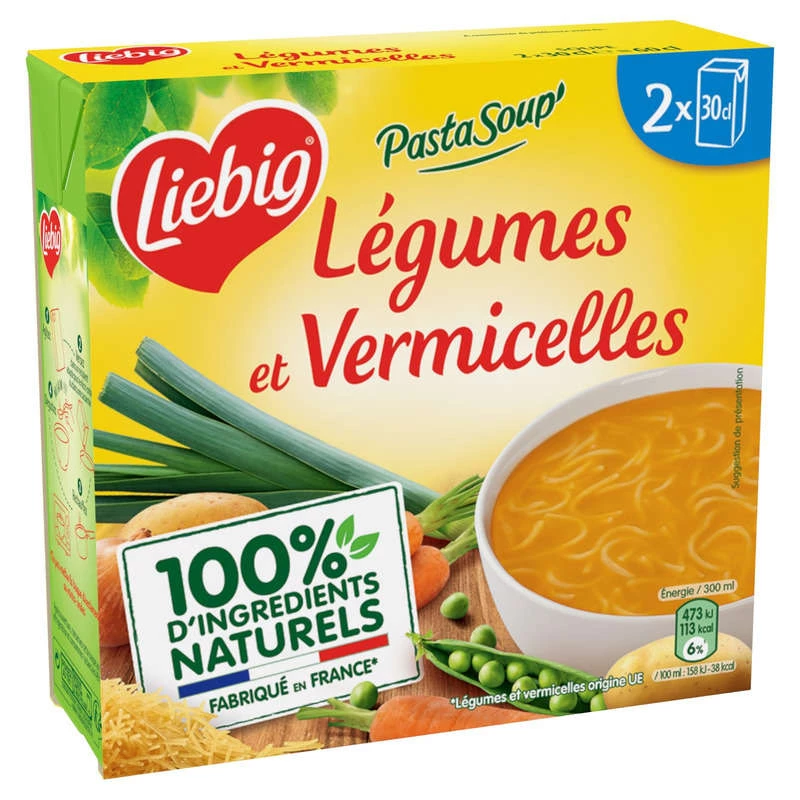 Суп из овощей и вермишели, 2x30 мл -LIEBIG