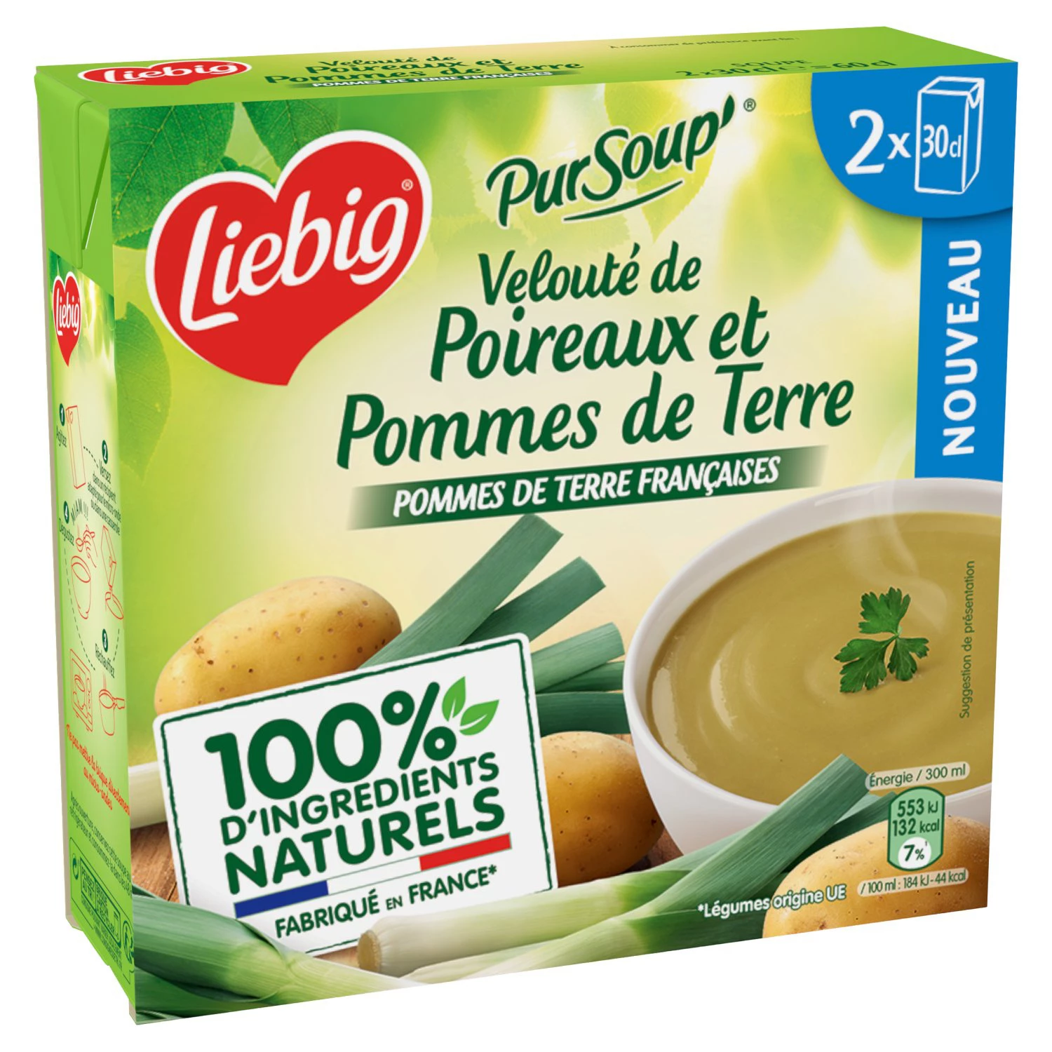 Velouté de Poireaux et  Pommes de Terre, 2X30cl -LIEBIG