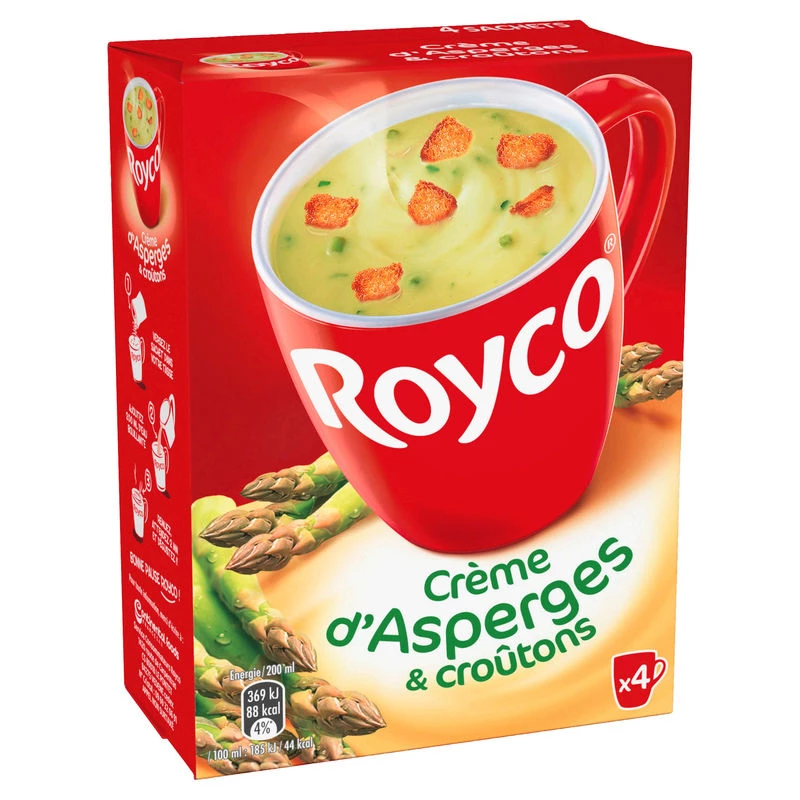 アスパラガスとクルトンのクリームスープ、4X20XL - ROYCO