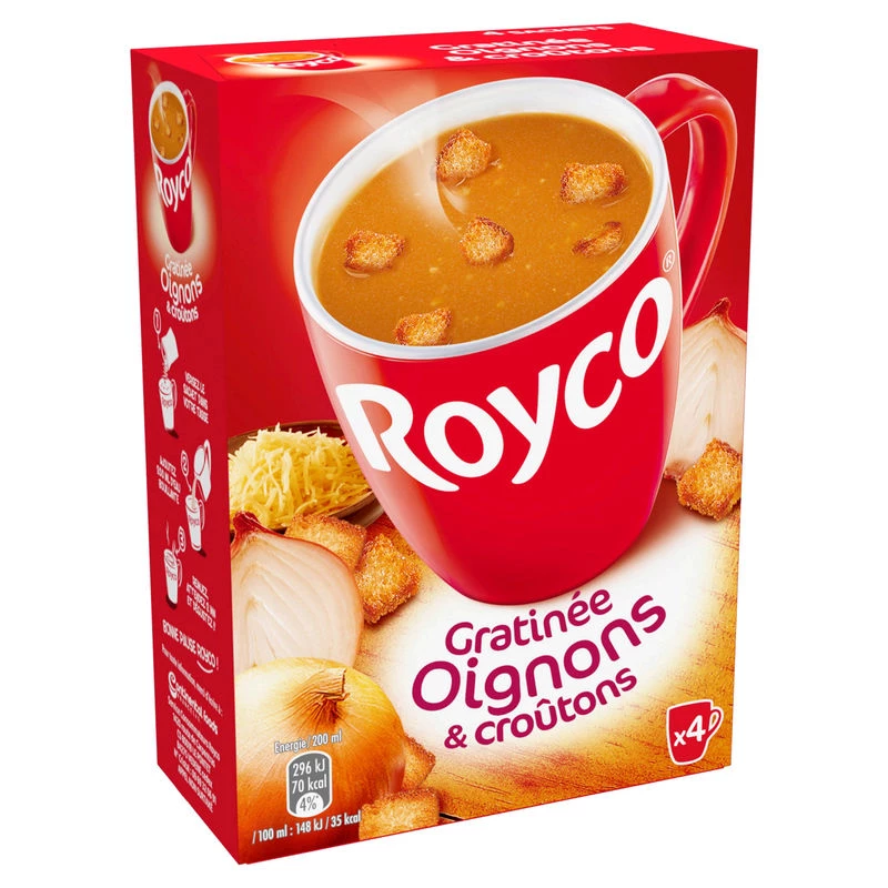 Cebola e crouton gratinados, 4X20cl - ROYCO