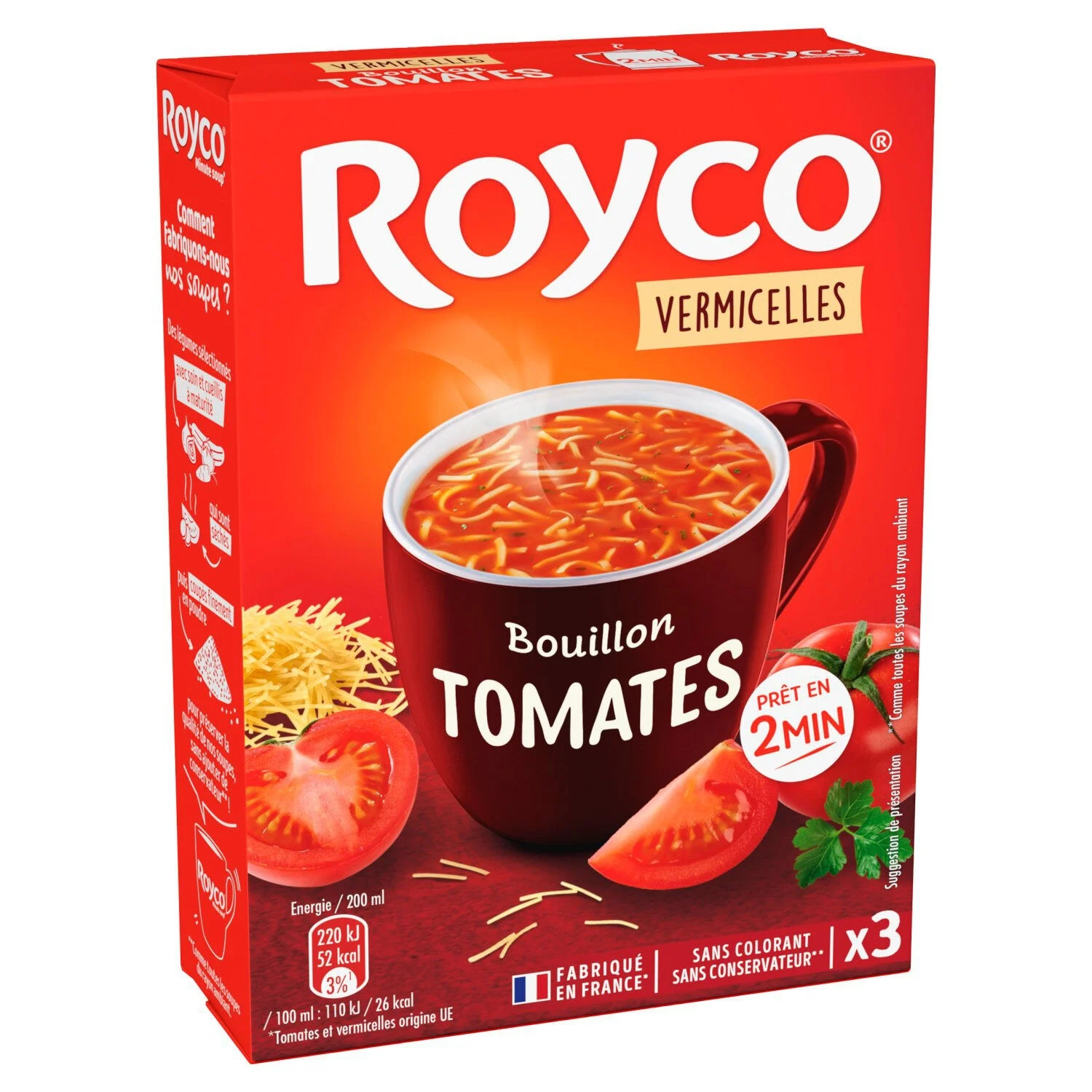 Zuppa disidratata pomodori e vermicelli 3x42g - Royco