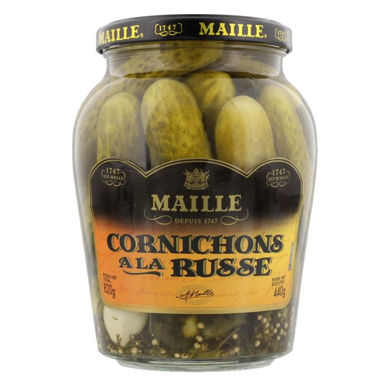 Cornichons à La Russe.  440g - MAILLE