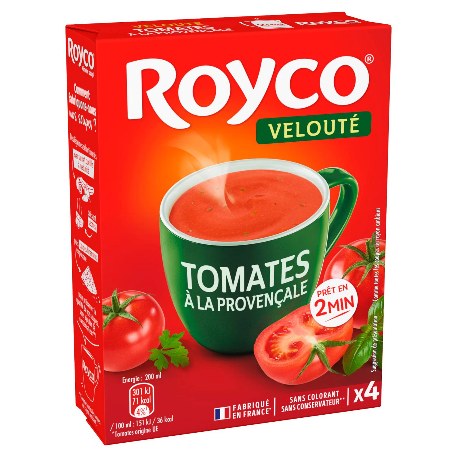 Soupe Déshydratée Veloutée Tomate à La Provença le, 4X800ml -  ROYCO
