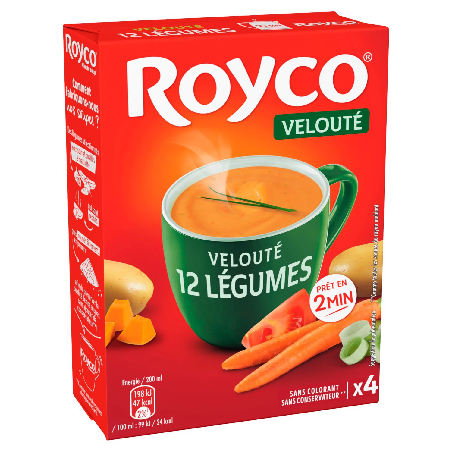 Soup dehydrated velvety 12 vegetables, 4x800ml - ROYCO