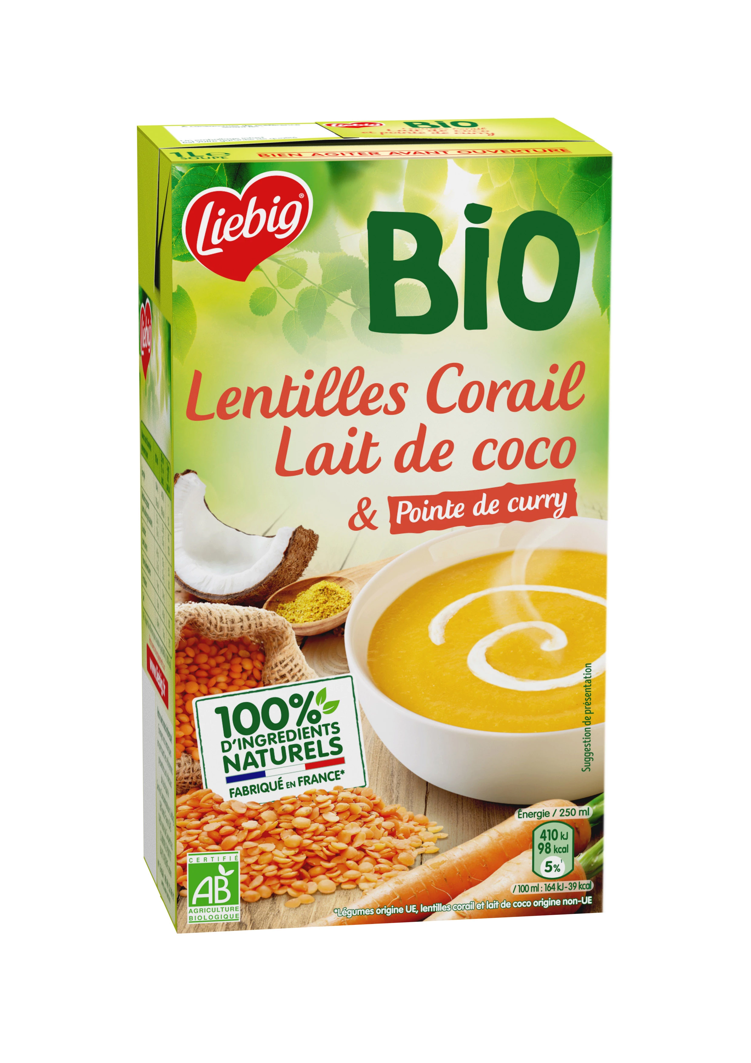 Lent Corail Lt Coco Bio 1l