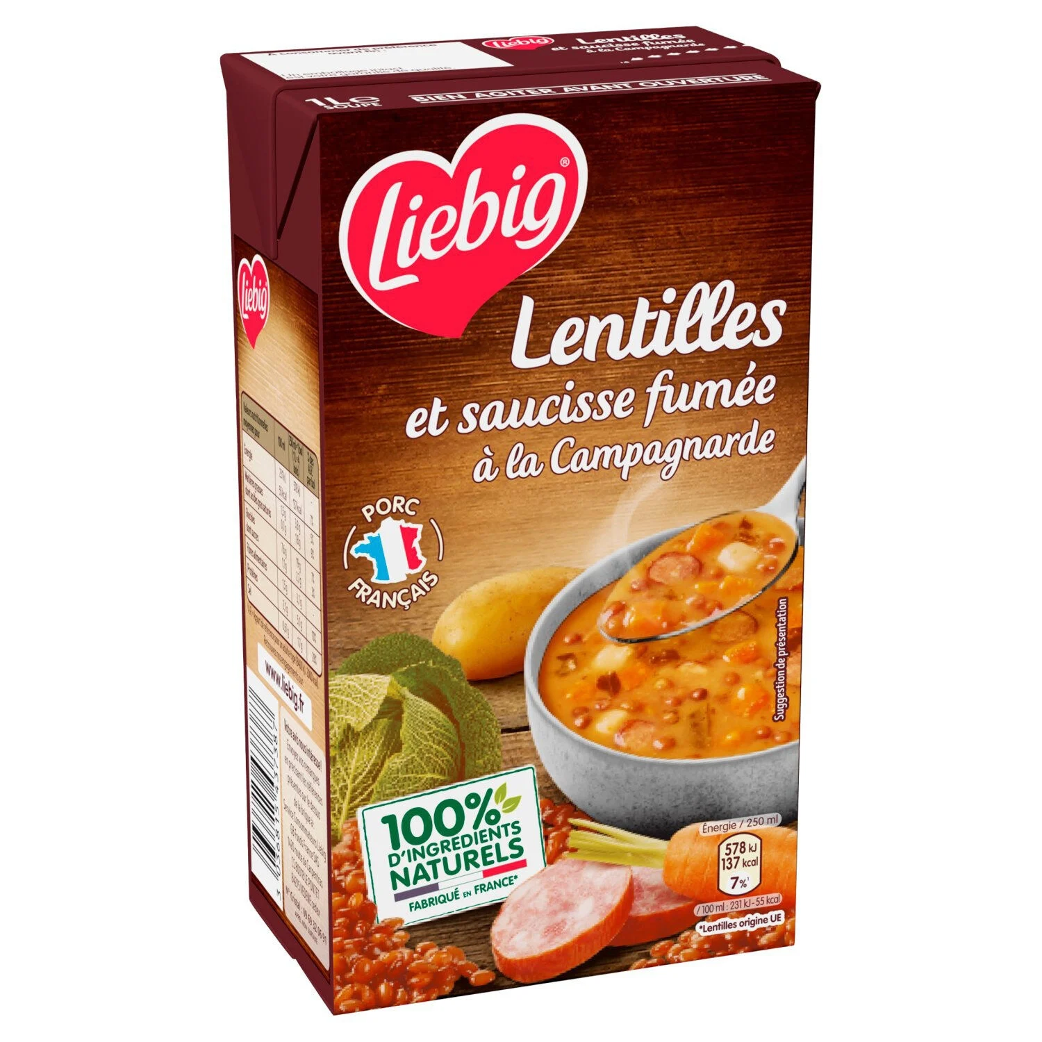 Lentil and Smoked Sausage Soup 1l - Liebig