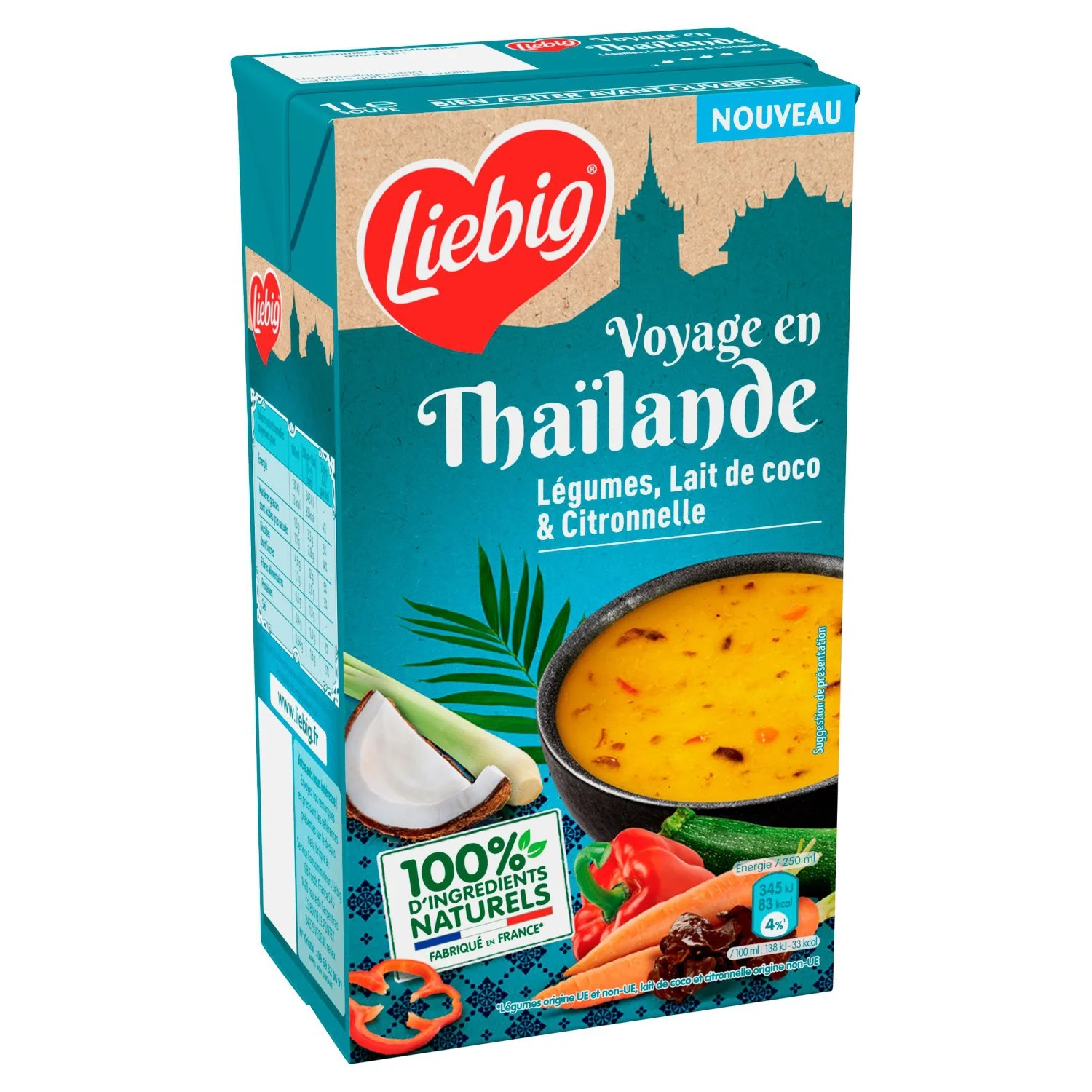 Soupe De Légumes, Lait De Coco Et Citronnelle 1l - Liebig