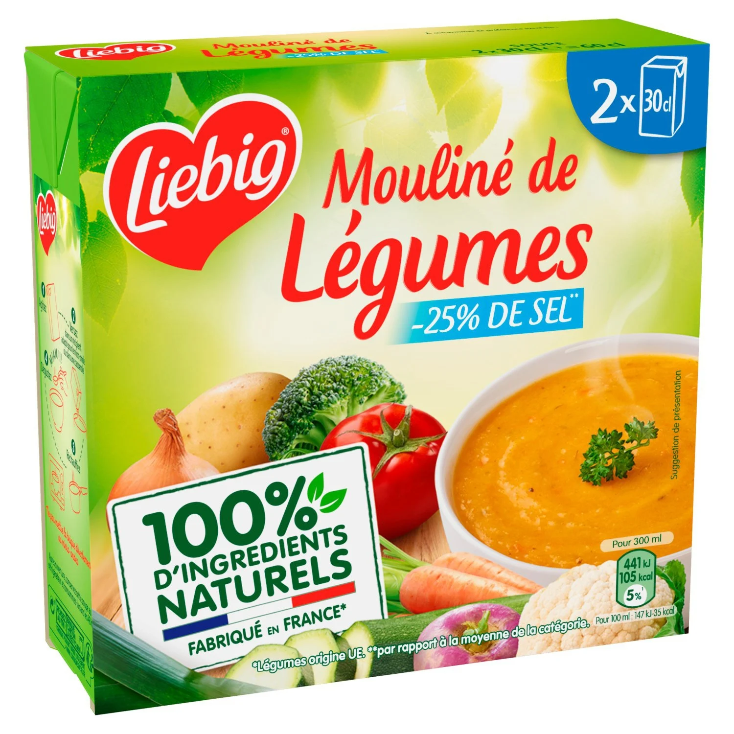 Vegetable Mouliné -25% Salt 2x30cl - Liebig
