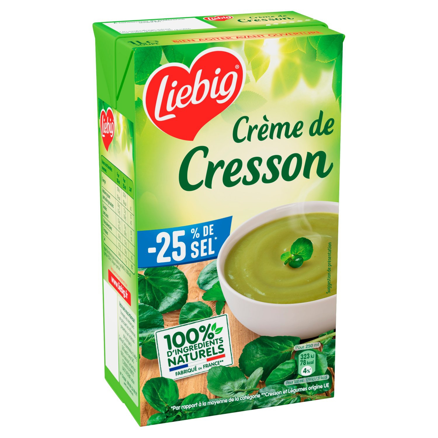 Creme de cresson -25 % de sel, 1 L - LIEBIG