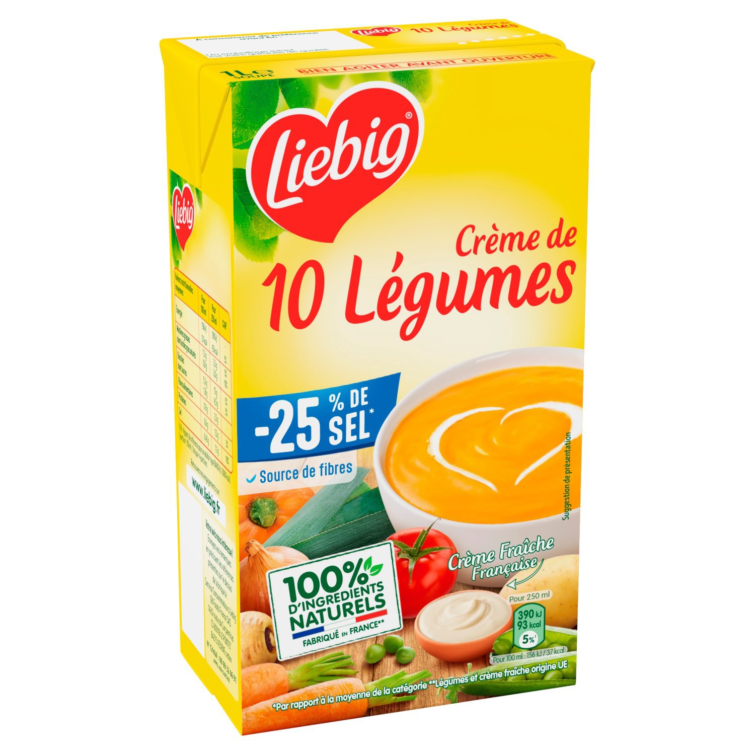 1l Creme 10 Leg Sel Reduit Lb