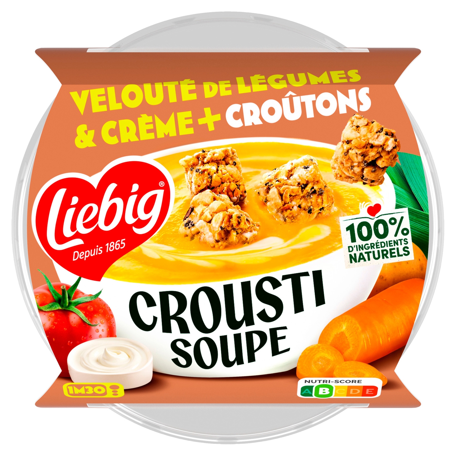 Crousti Soupe veloute de legumes creme et croutons aux graines, bol 320 g - LIEBIG