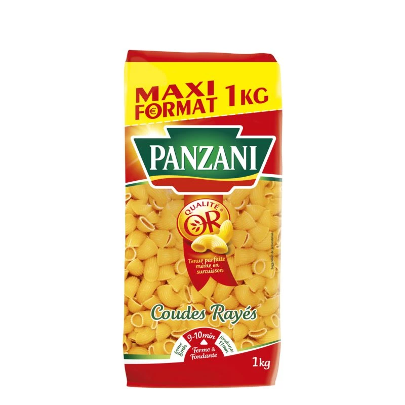 条纹肘形意大利面，1kg - PANZANI