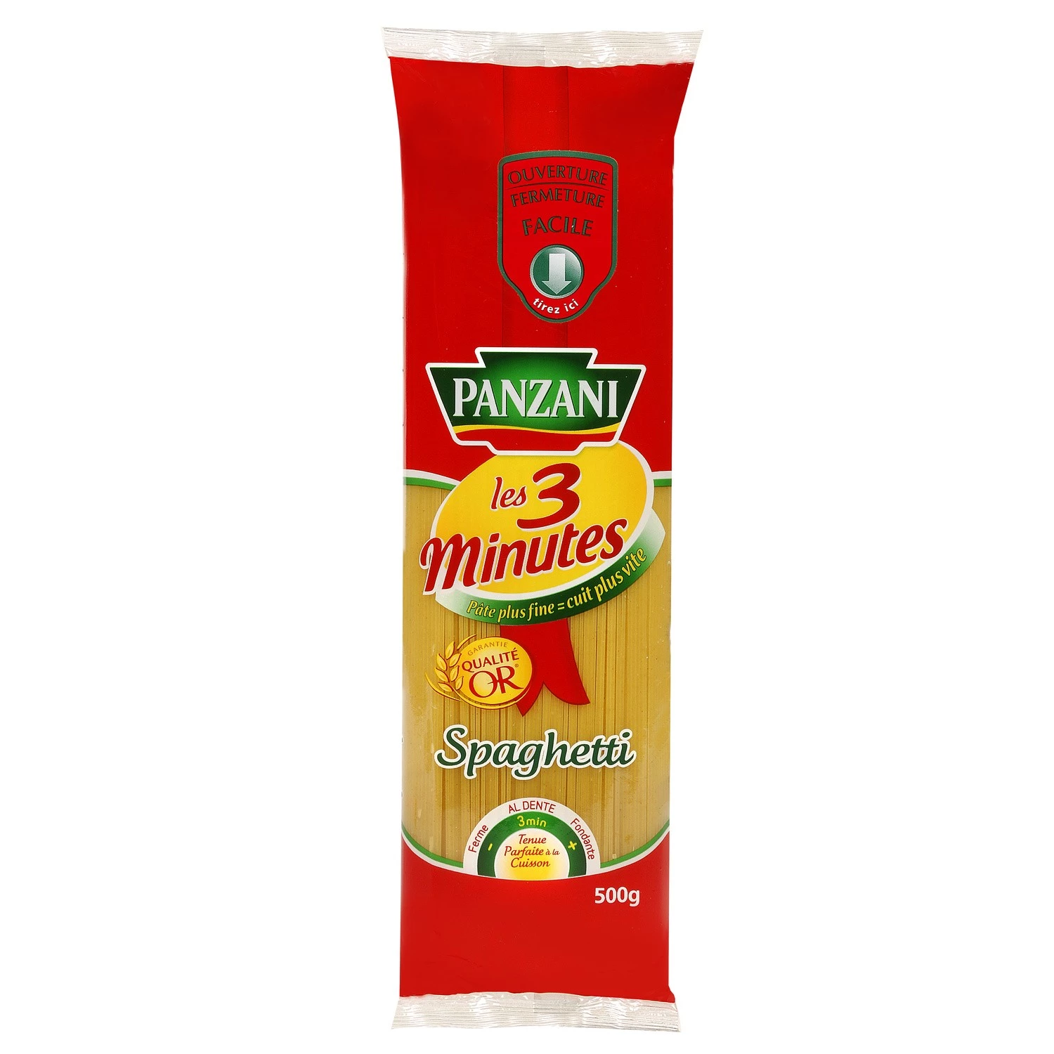 Spaghetti Pasta Les 3 minutes 500g - PANZANI