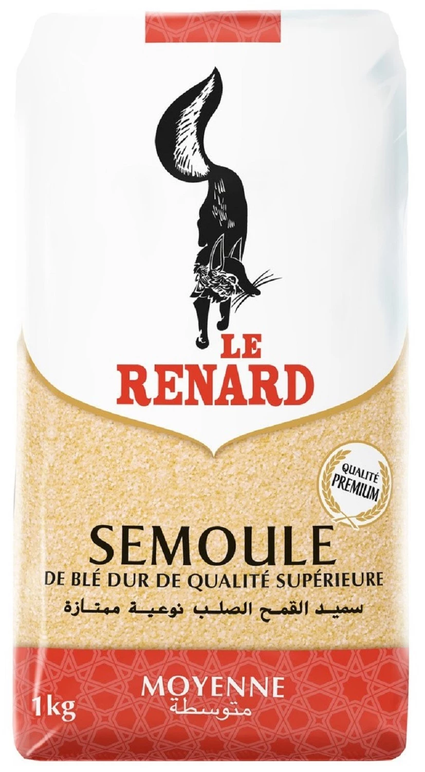 Sêmola de trigo média 1kg - LE RENARD