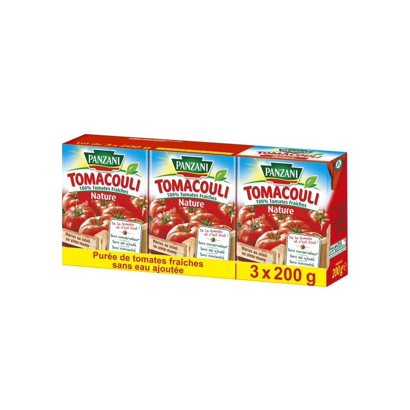 Tomacouli 3x200g tomato puree - PANZANI