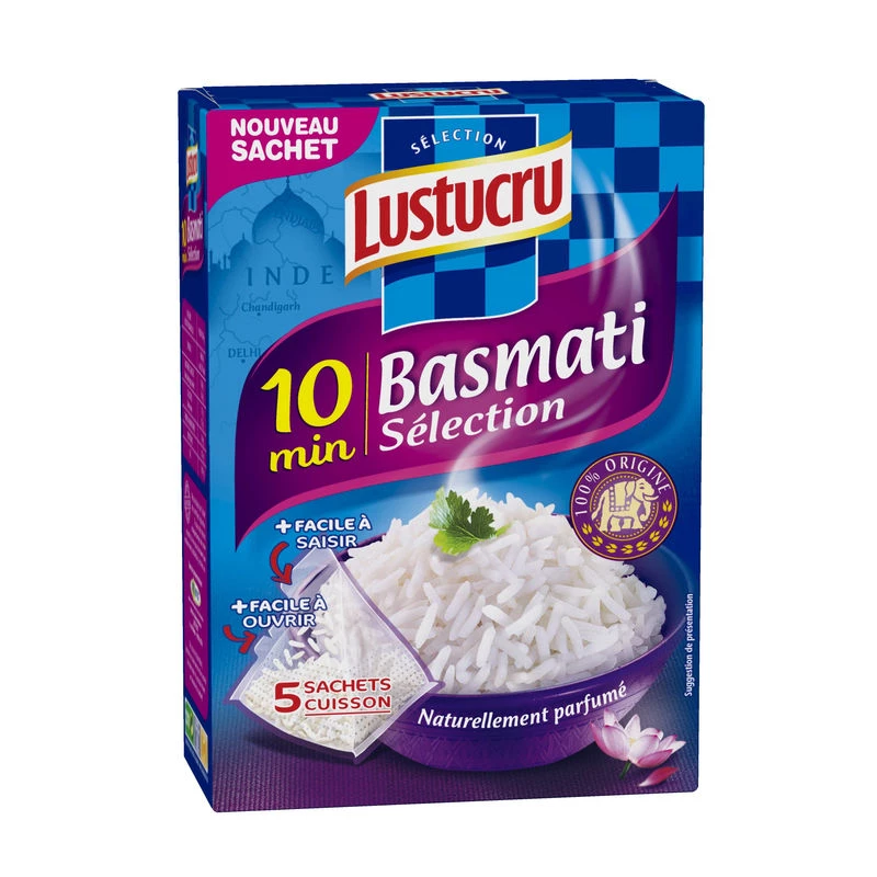 Riz Basmati 10min (5*90g) - LUSTUCRU