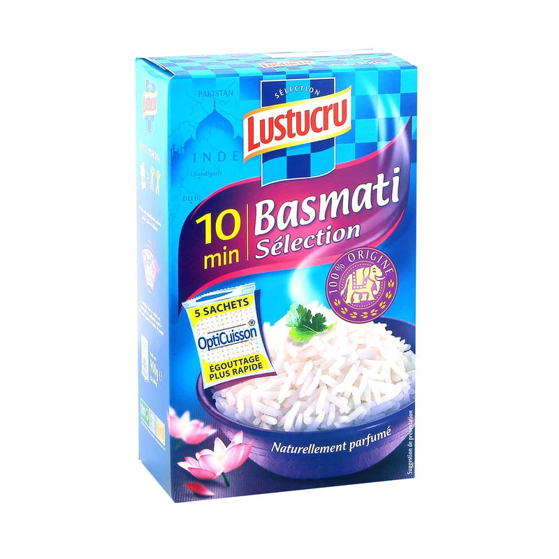 Riz Basmati 10min 900g - LUSTUCRU