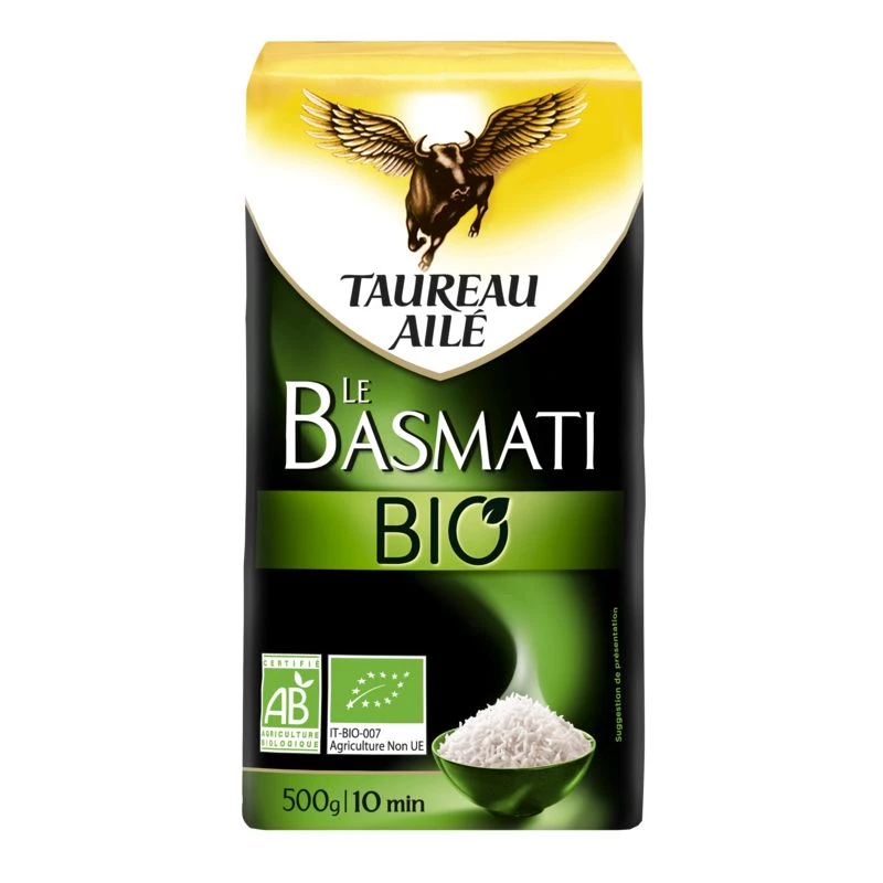 Arroz Basmati Bio 500g - TAUREAU AILÉ