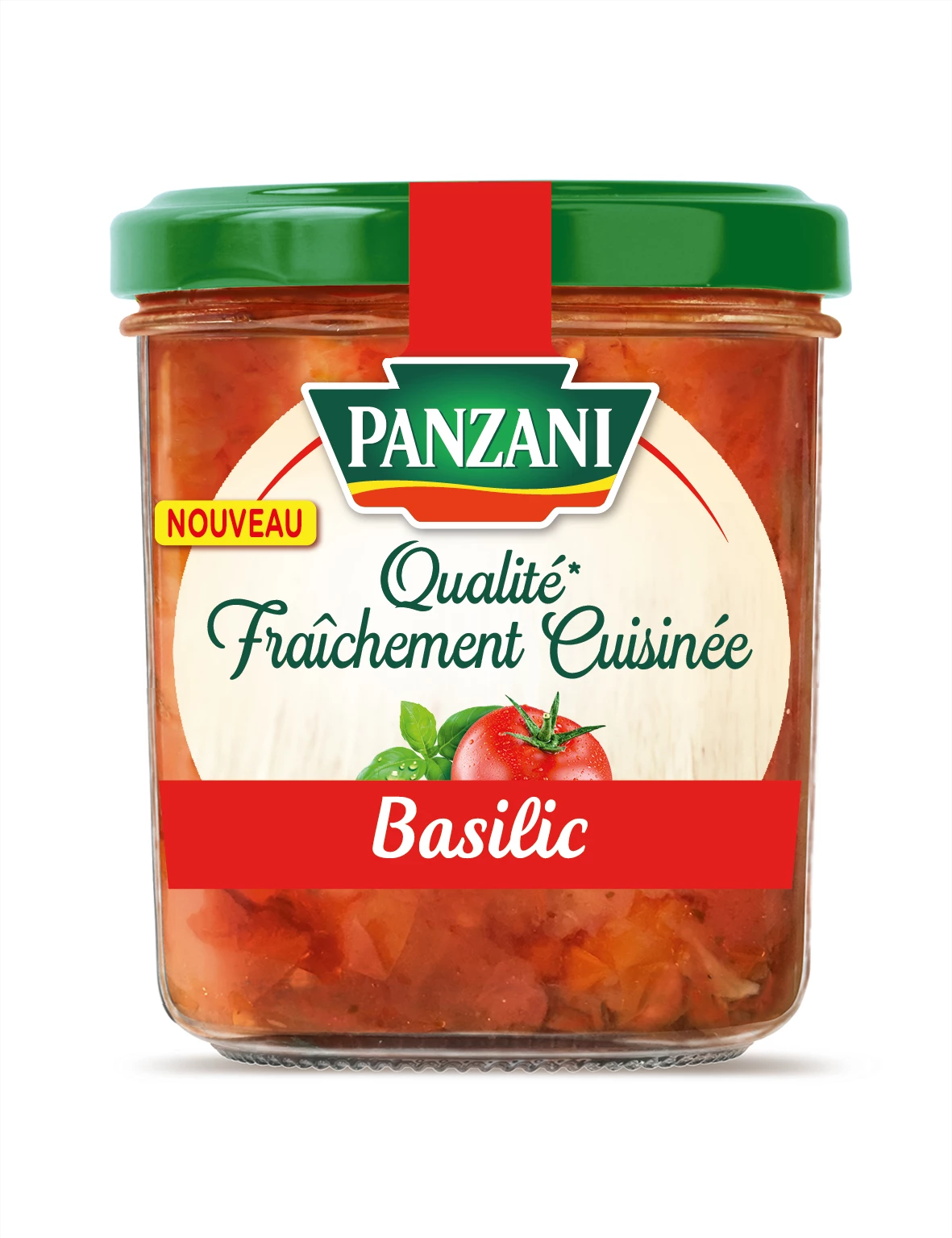 Cooked Tomato Sauce with Basil and a Tip of Garlic Homemade Recipes 320g - Panzani
