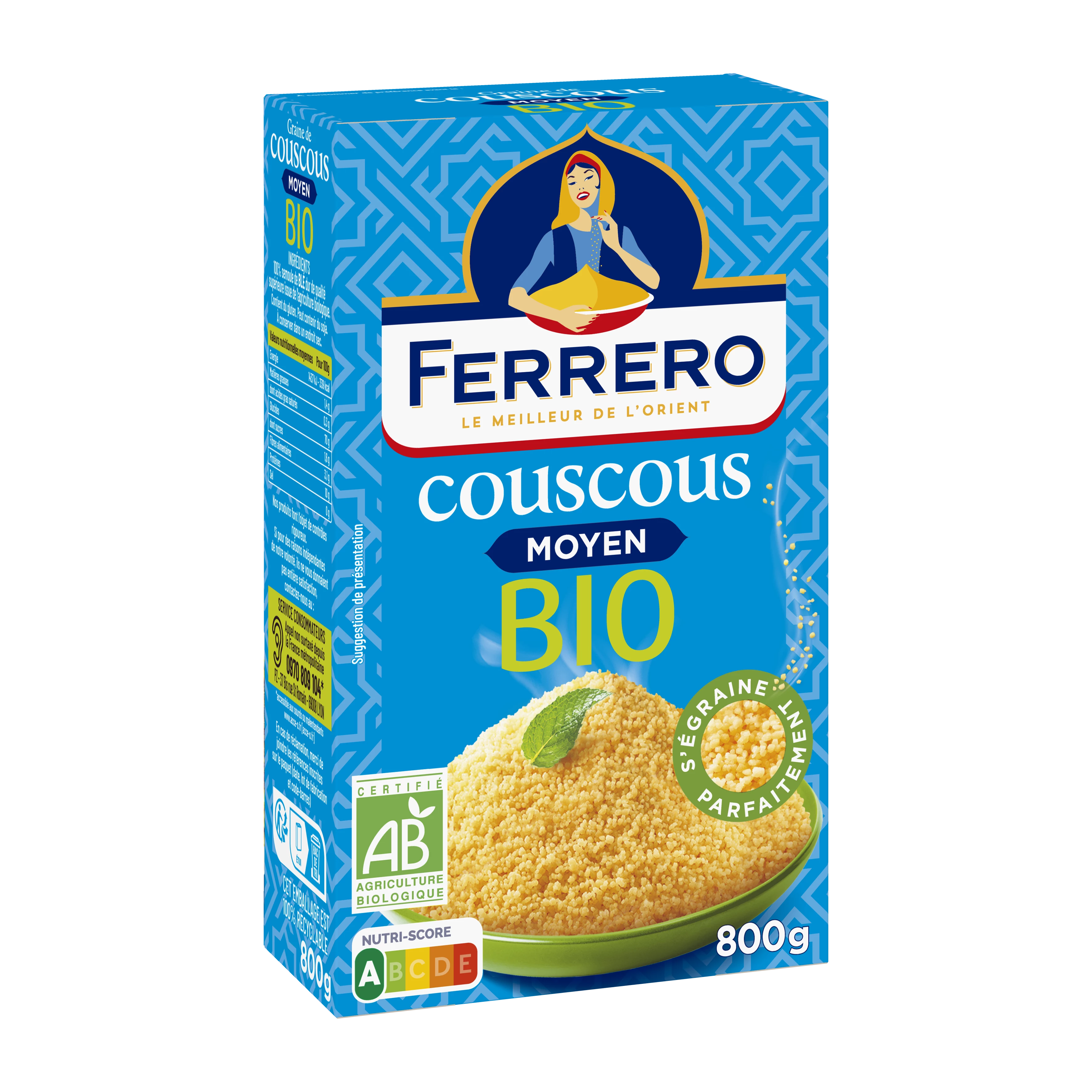 Couscous hữu cơ 800g - FERRERO