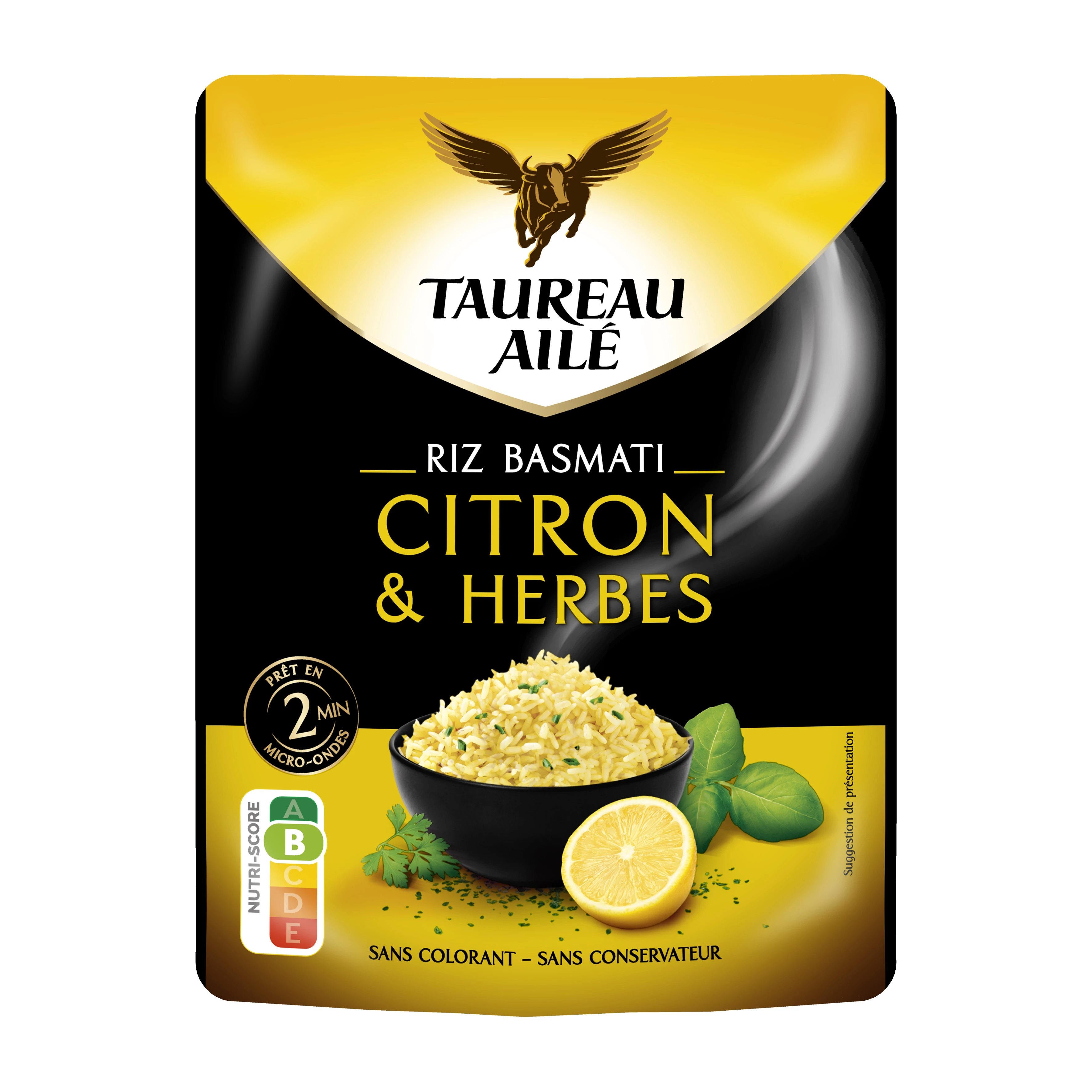 Riz Basmati Citron, 250g - TAUREAU AILÉ