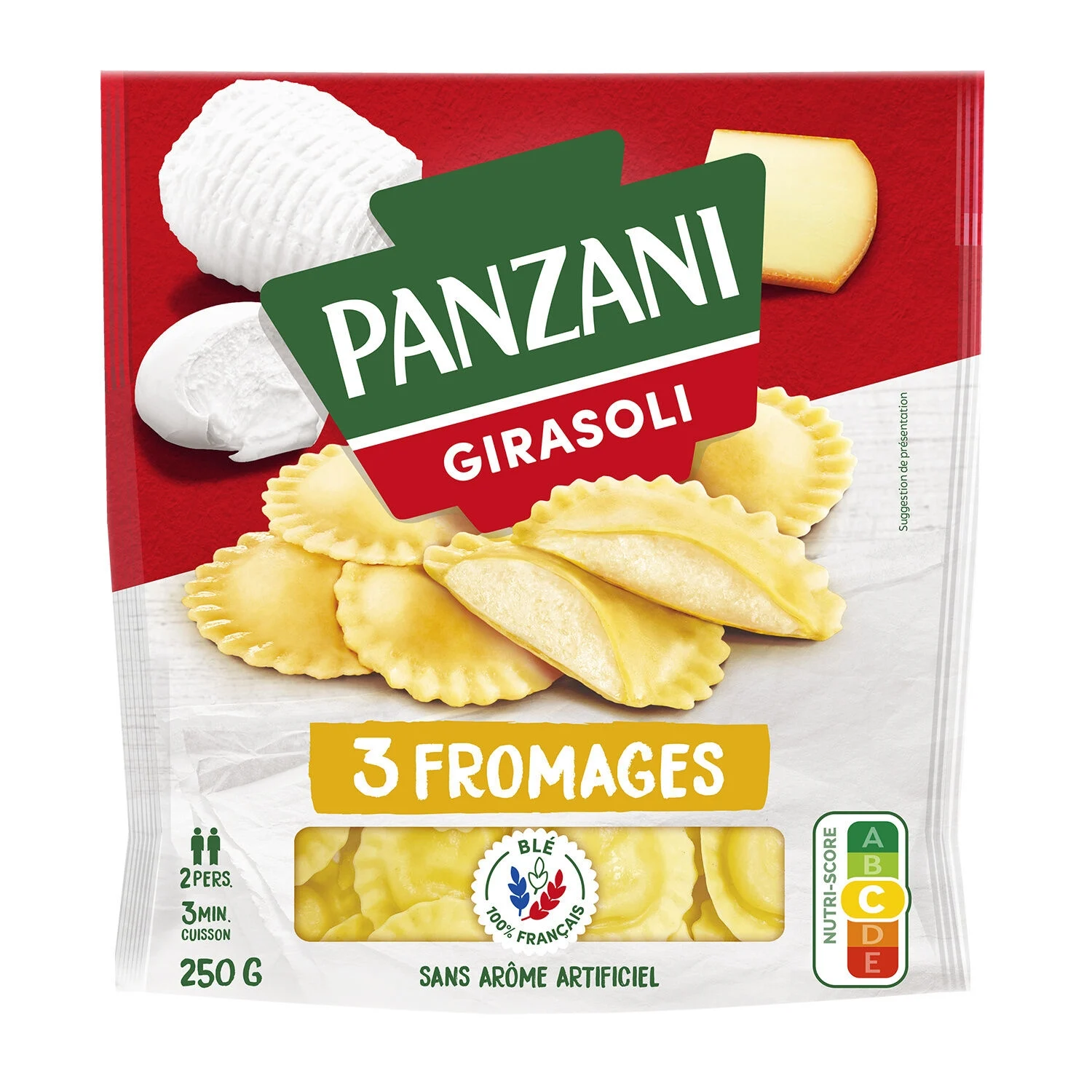 Pâtes Fraîches Girasoli 3 Fromages 250g - Panzani