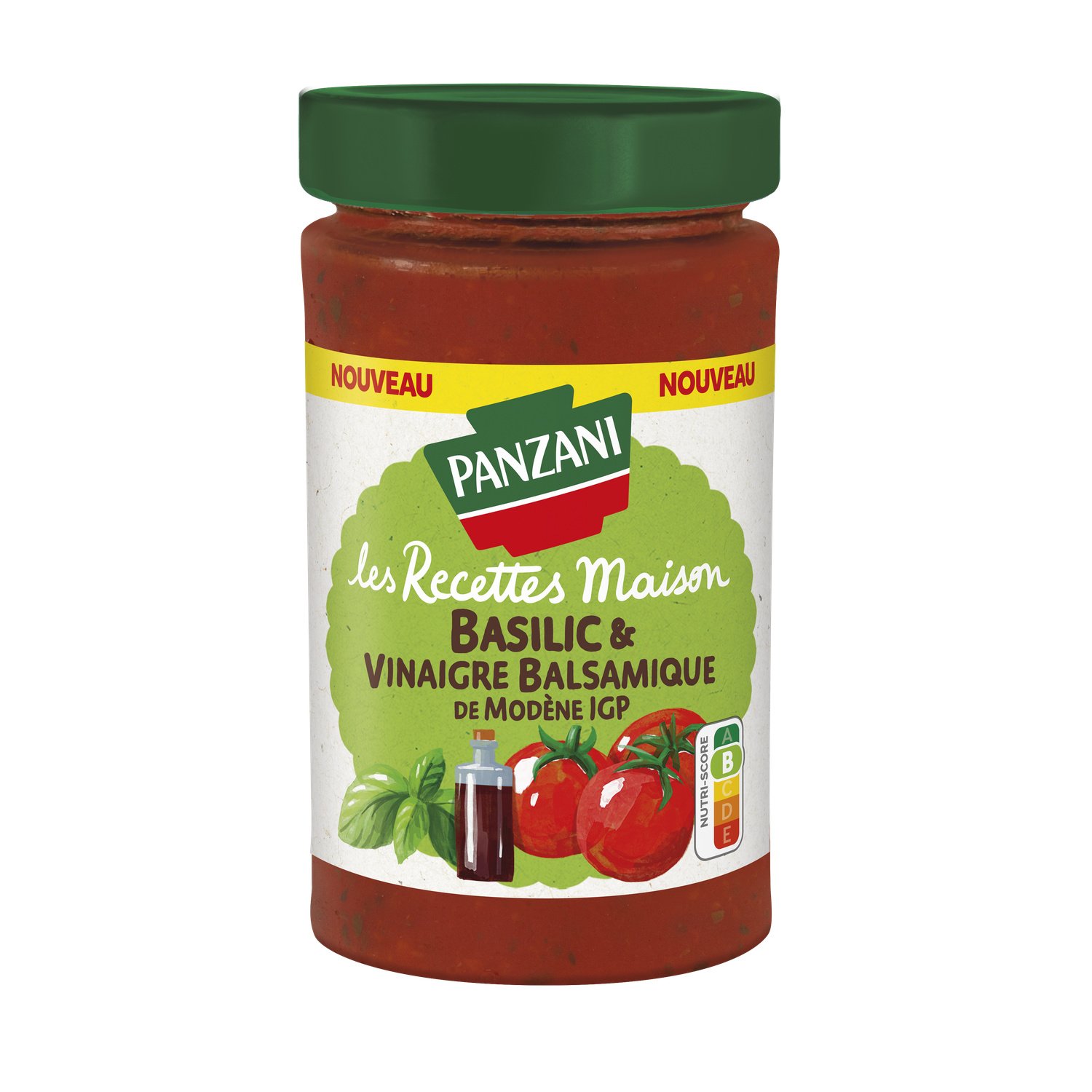 Sauce basilic & vinaigre Balsamique Les Recettes Maison 390g - PANZANI