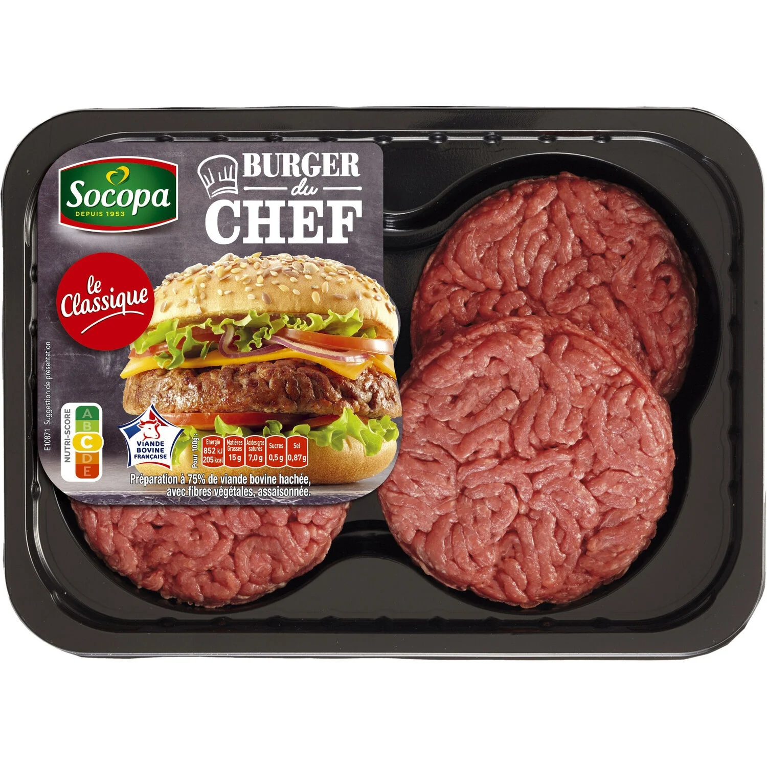 Ground Steaks Burger 15% Mg 440g - Socopa