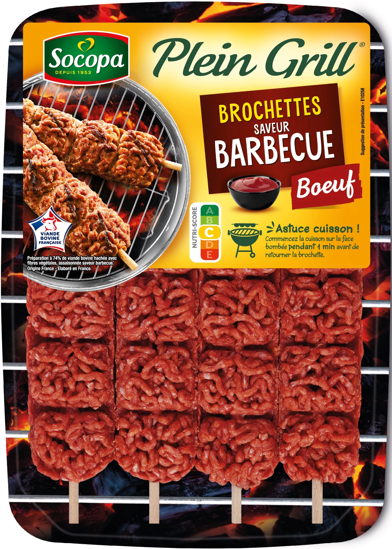 Barbecue Flavor Beef Skewers, 400g - SOCOPA
