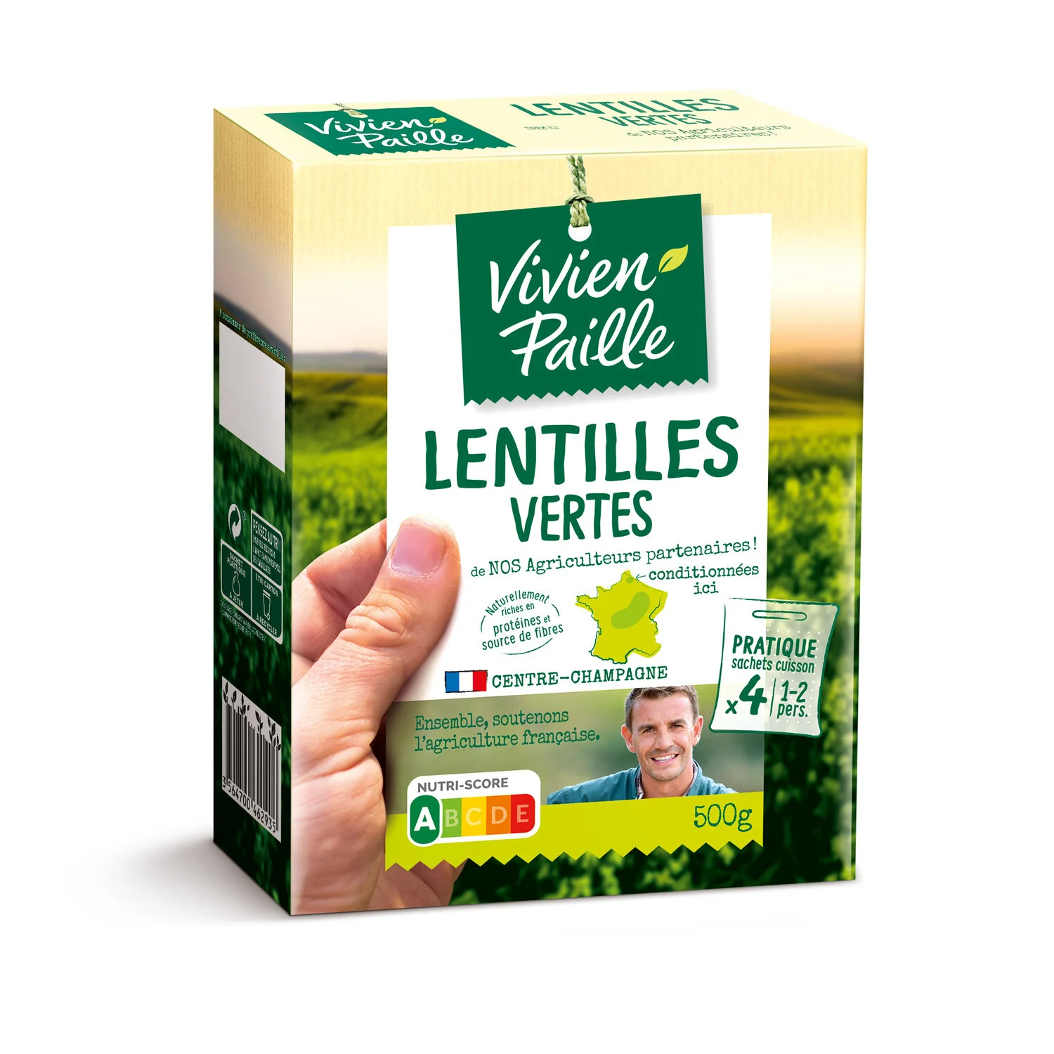 Lentilles Vertes 4x125g - Vivien Paille