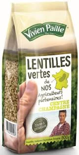 Lentilles vertes de nos agriculteurs 500g - VIVIEN PAILLE