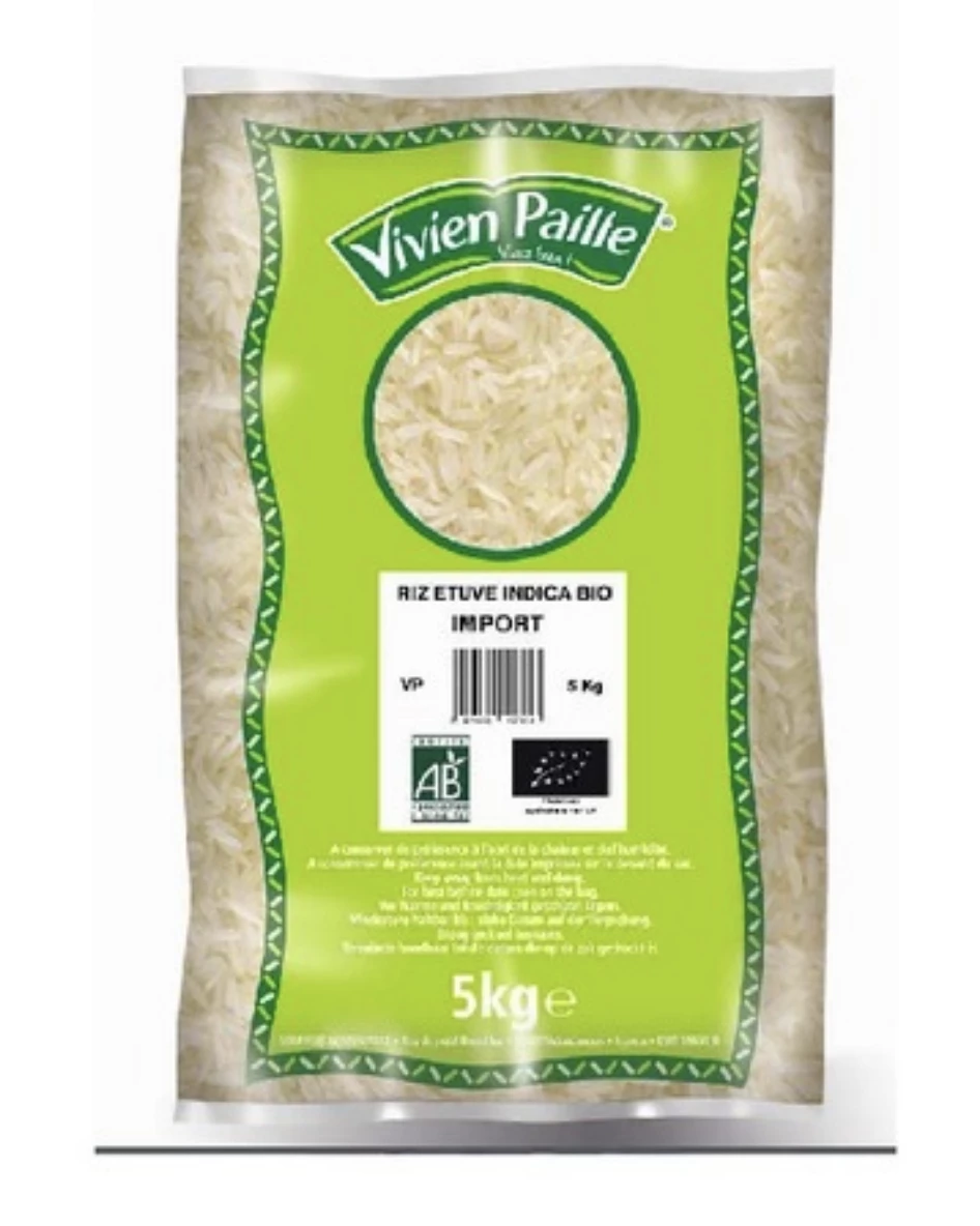 Riz Indica Etuv Imp Bio Sac 5kg - VIVIEN PAILLE