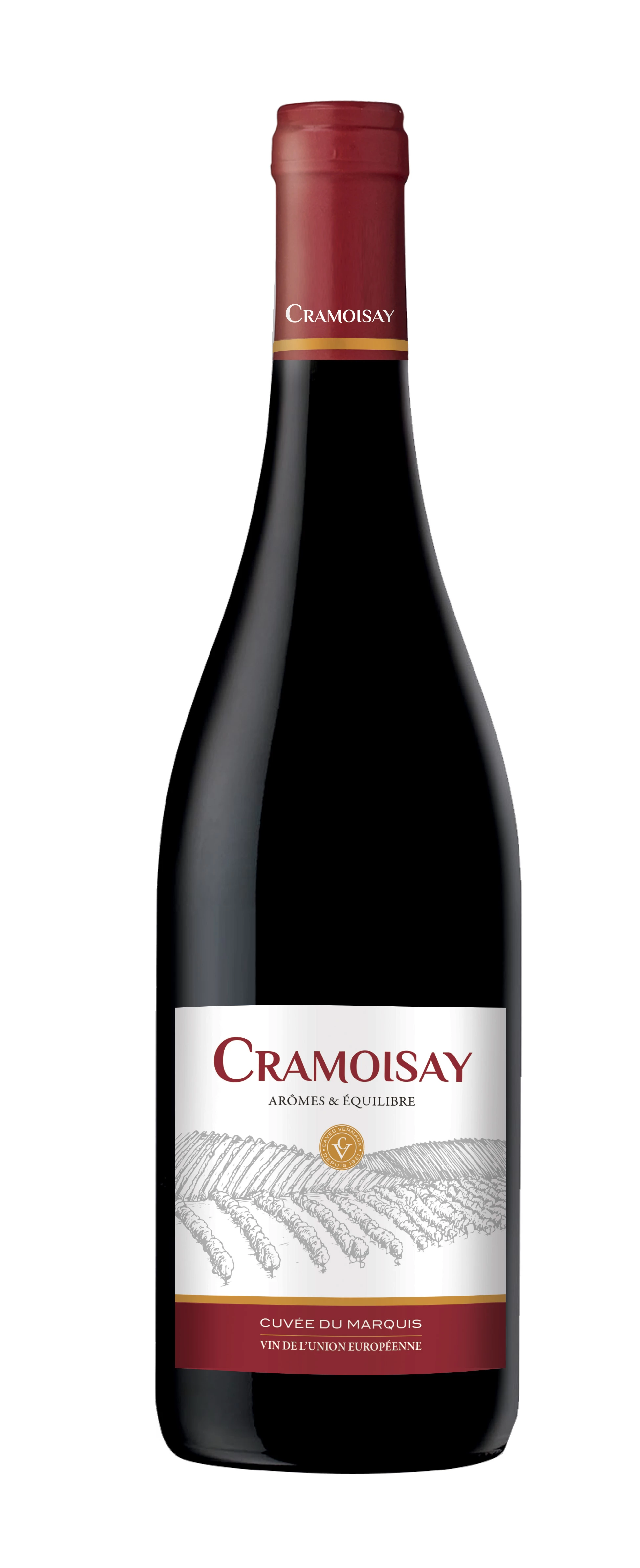 Vin Rouge de l'Union Européenne, 12°, 75cl - CRAMOISAY