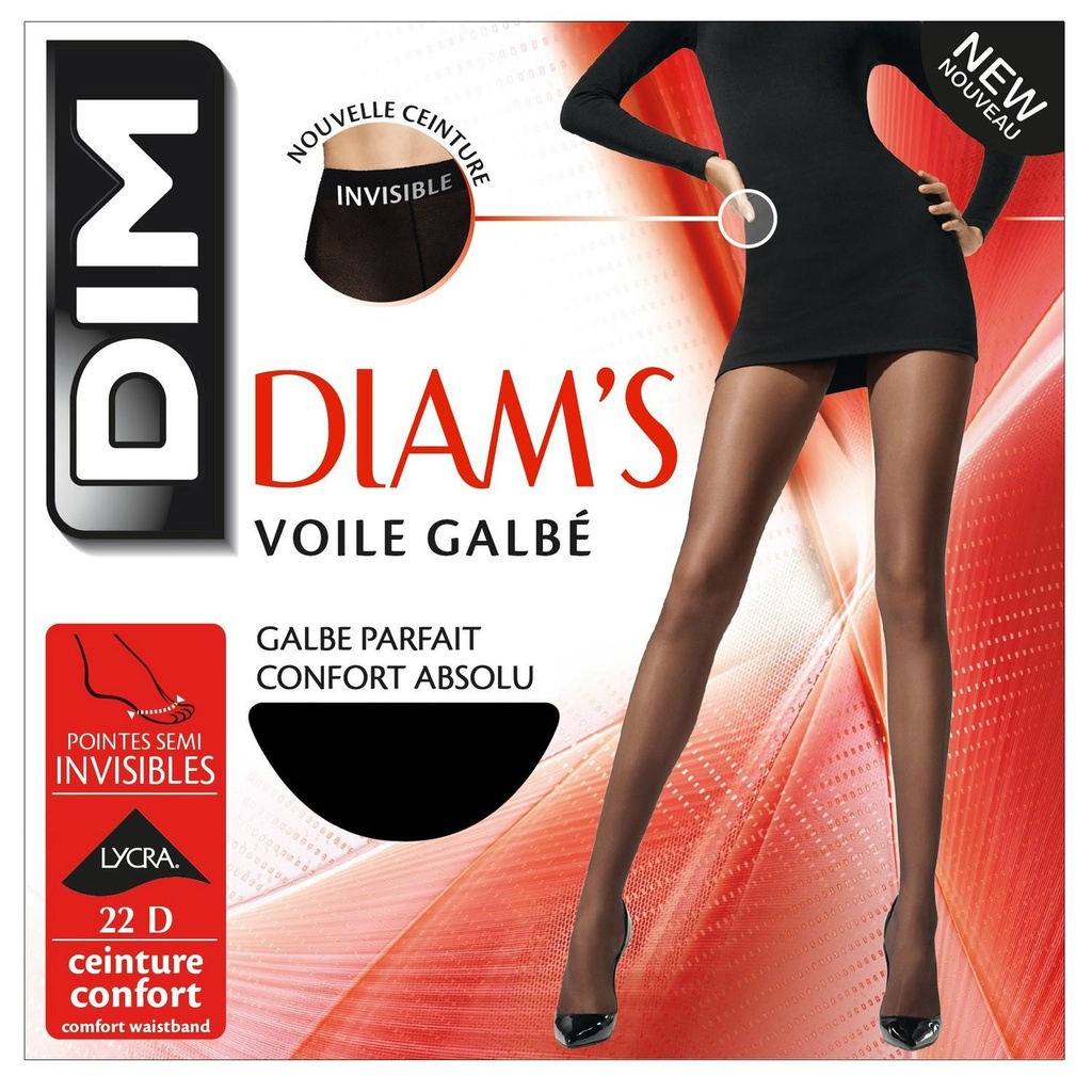Collant Diam's Voile Galbe Noir T2