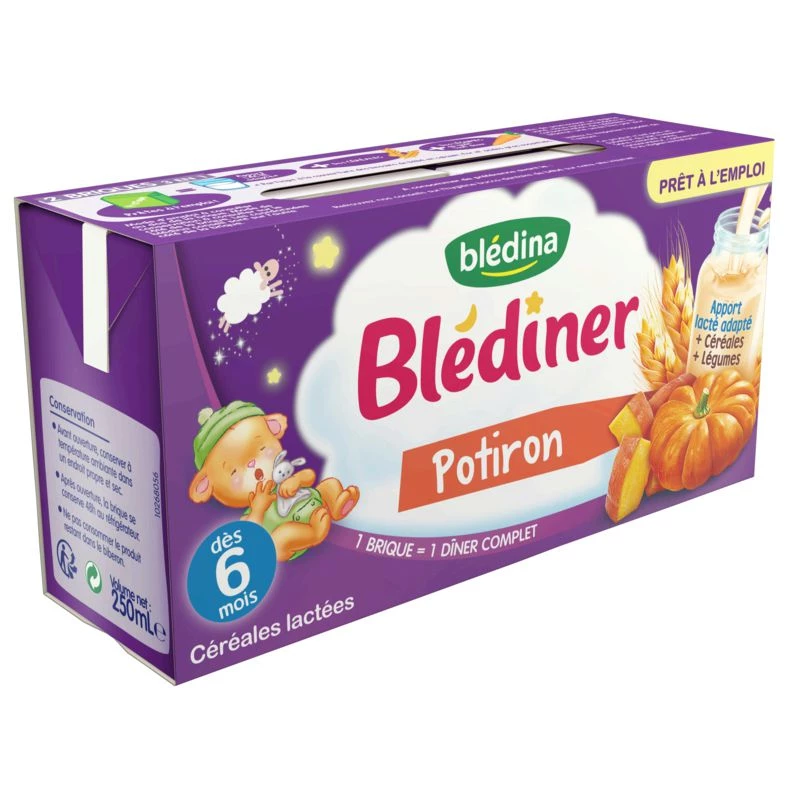 Zucca Blédiner 6+ mesi 2x250ml - BLEDINA