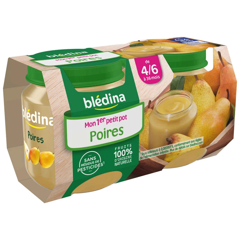 Petits pots poires dès 4mois 2x130g - BLEDINA