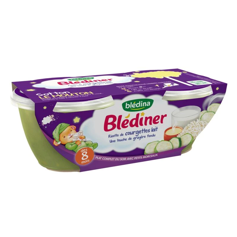 Risotto/courgettepotten vanaf 8 maanden 2x200g - BLEDINA