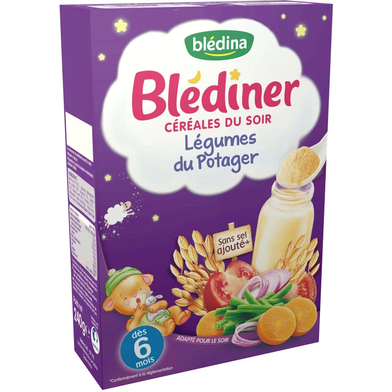 Blédiner خضروات من حديقة الخضروات من 6 اشهر 240 جم - بليدينا