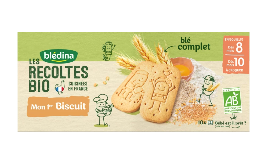 Biologische volkoren babykoekjes vanaf 8 maanden 150g - BLEDINA