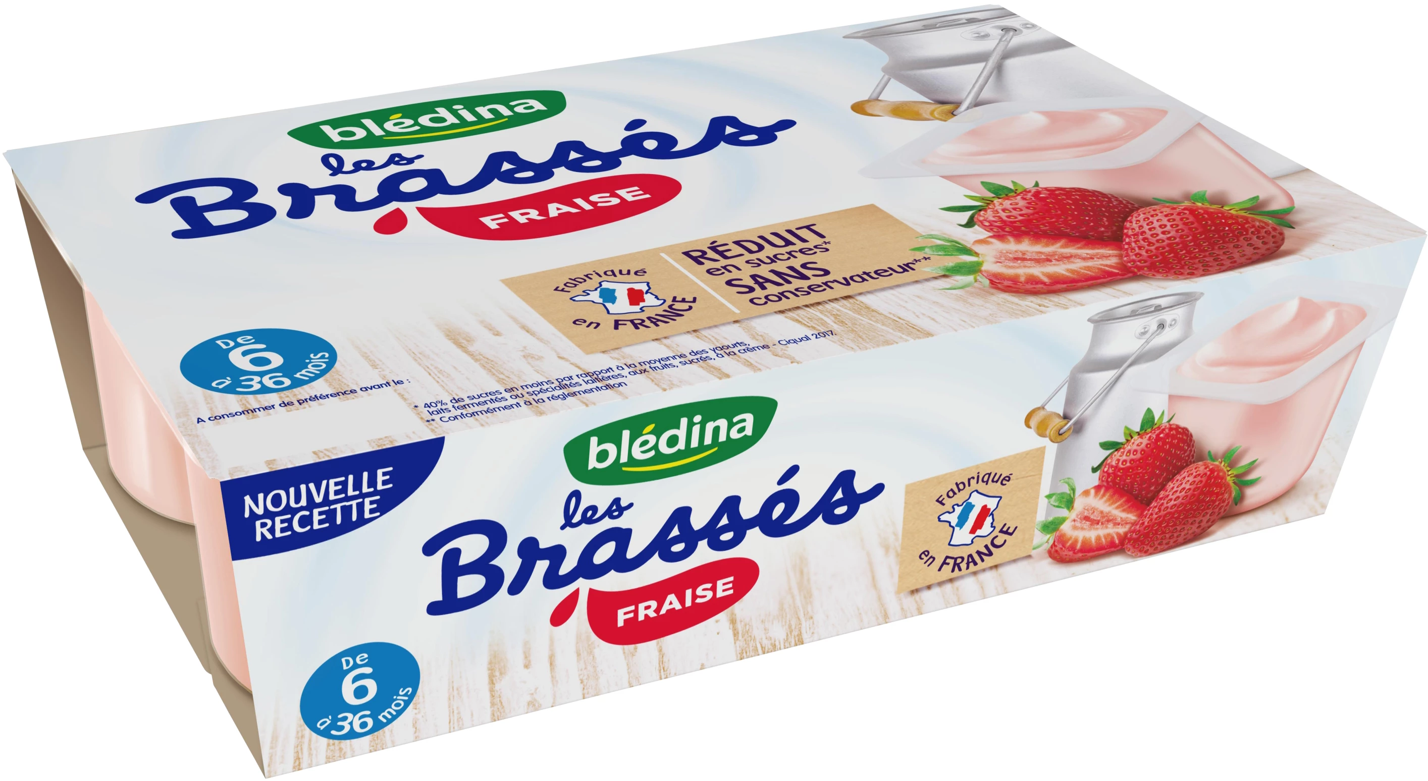 Postre bebé de fresa a partir de 6 meses 6x95g - BLEDINA