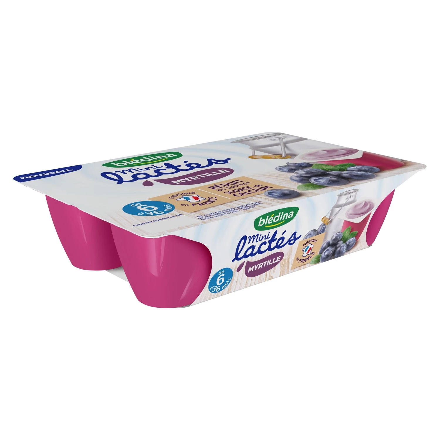 Mini lactées myrtille dès 6 mois 6x55g - BLEDINA