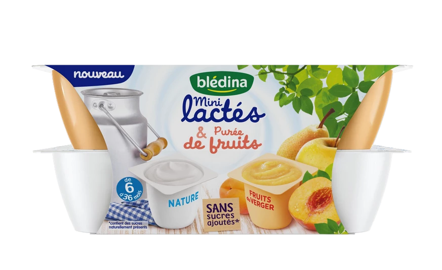 Mini lactés & purée de fruits 6-36 mois - BLEDINA