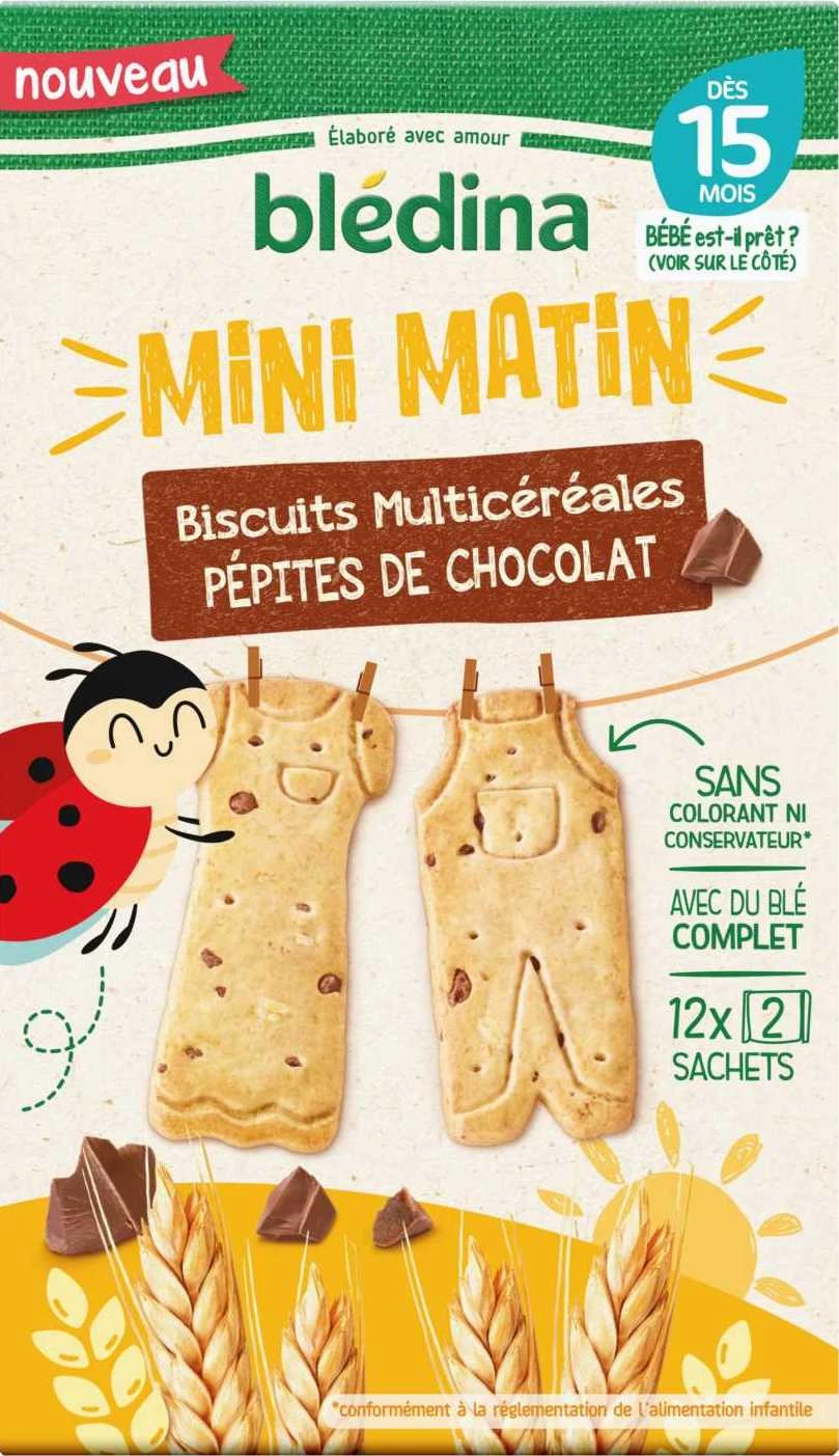 Galletas bebe a partir de 15 meses multicereales con pepitas de chocolate 168g - BLEDINA