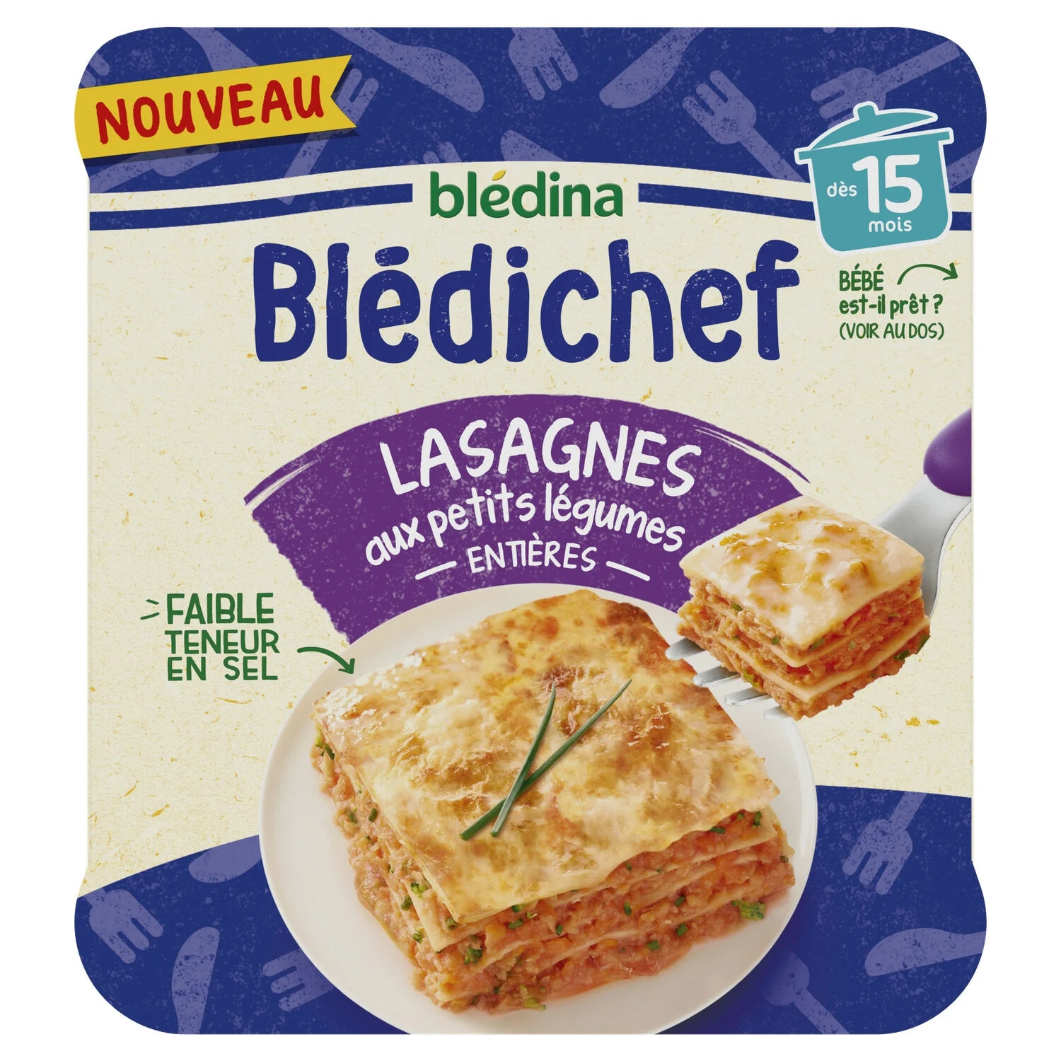 Blédichef assiette lasagnes aux petits légumes dés 15 mois 230g - BLEDINA