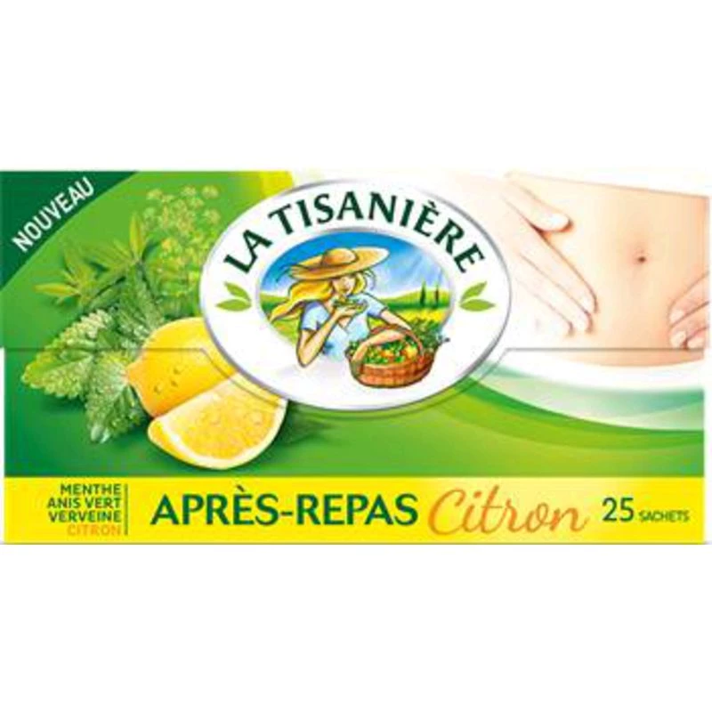 Infusion après-repas citron x25 37g - LA TISANIÈRE