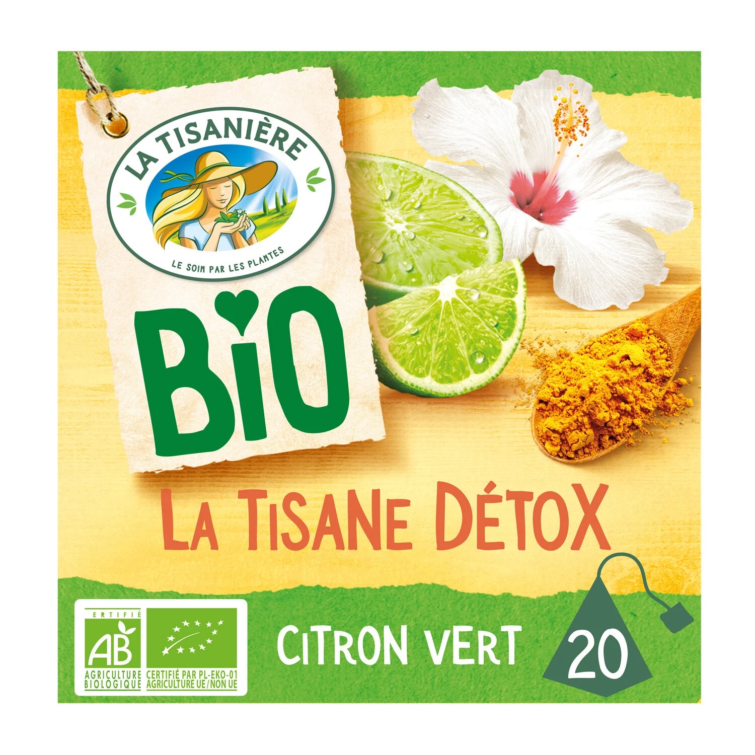 Infusion Detox Citron Vert Bio X20 - The Tisaniere