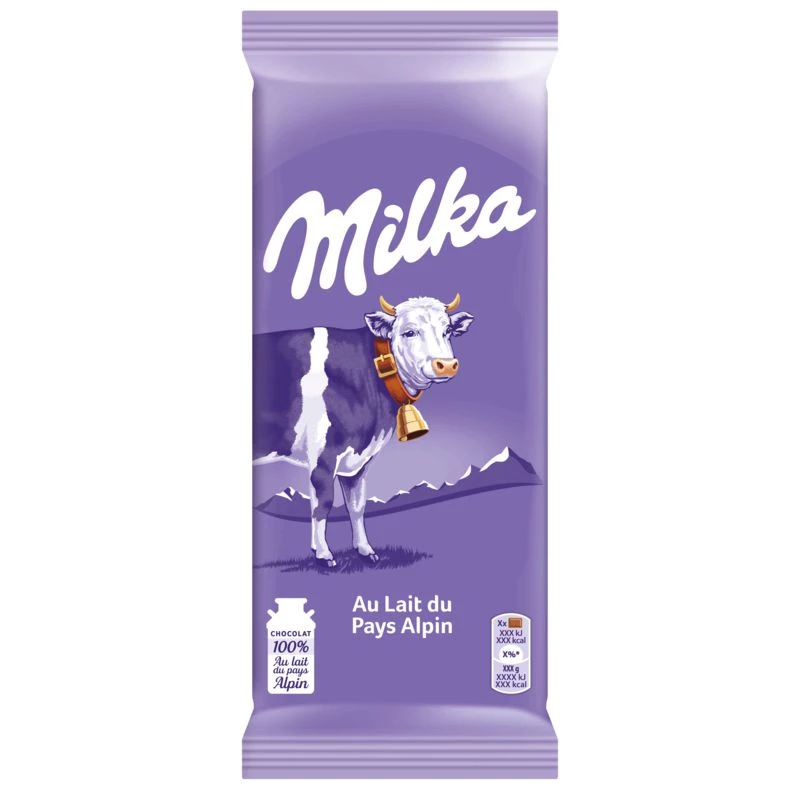 Barra de chocolate ao leite 200g - MILKA