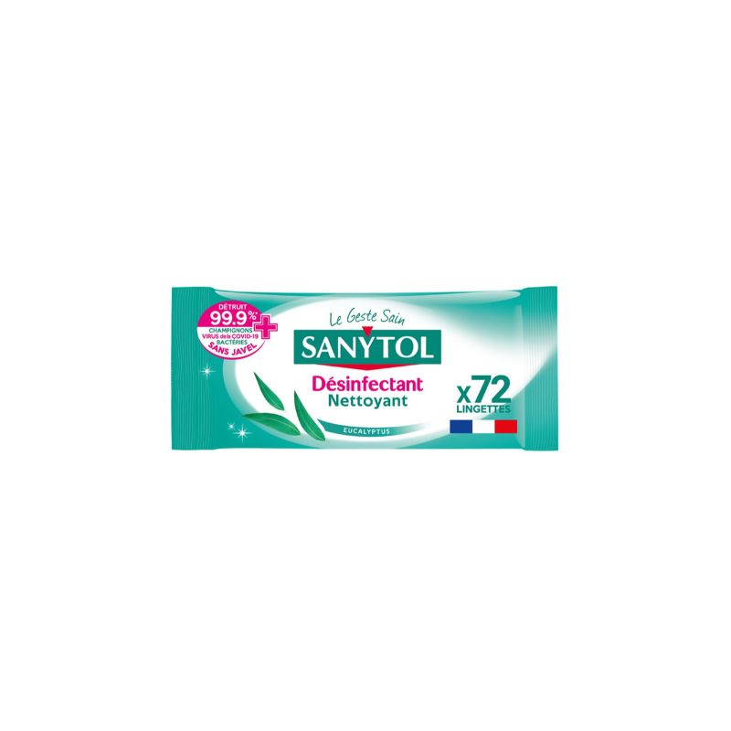 متعدد الاستخدامات الأوكالبتوس المطهر يمسح x72 - Sanytol