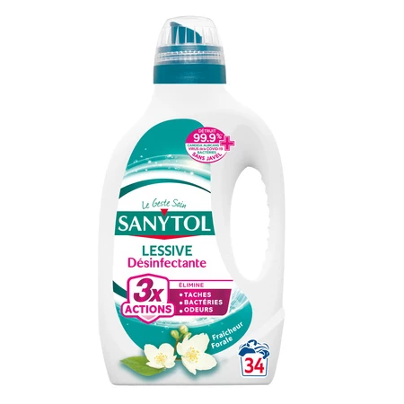Lessive Liquide Concentrée Désinfectante Florale 1,70l -sanytol