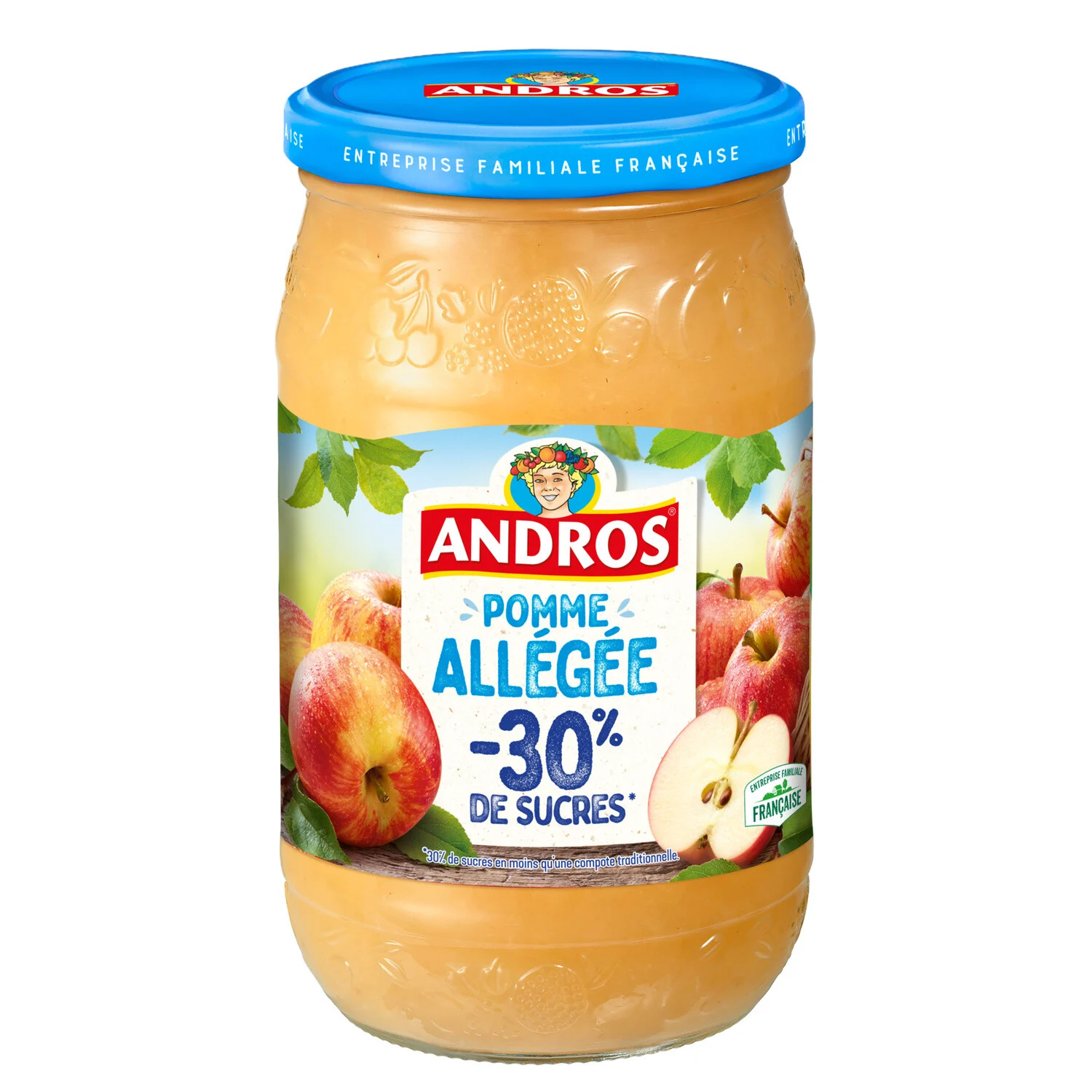 Lighter apples compote 730g - Andros